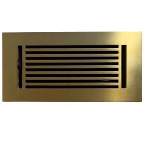 Prima Decorative Hardware Cast Aluminum Floor Register 4x10‎ Gold Model VR109